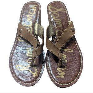 Sam Edelman Brown and Gold Sandals